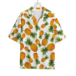 Summer Pineapple Pattern Print Rayon Hawaiian Shirt