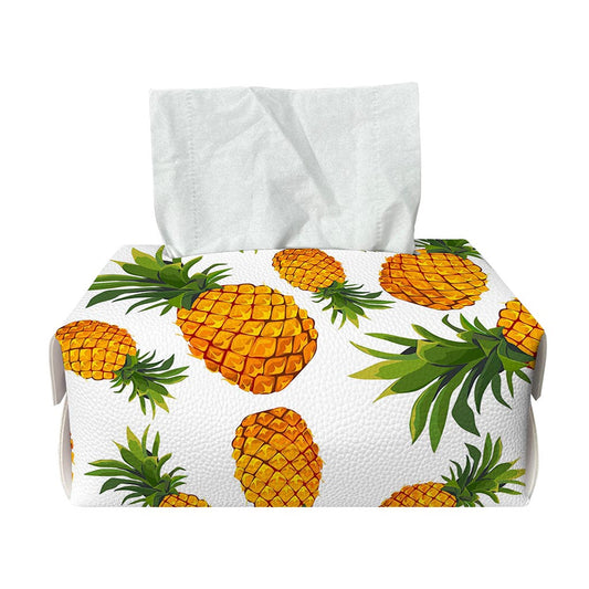Summer Pineapple Pattern Print Rectangle Tissue Box Cover