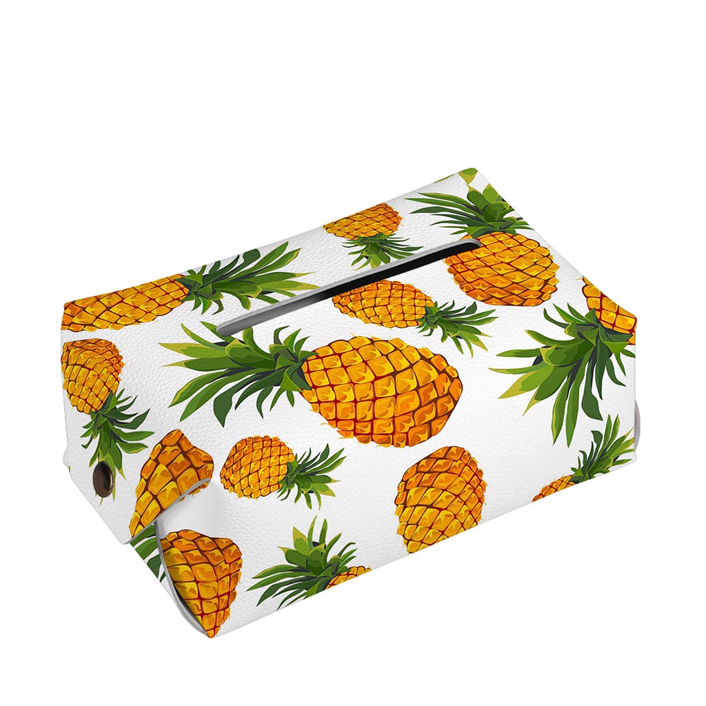 Summer Pineapple Pattern Print Rectangle Tissue Box Cover