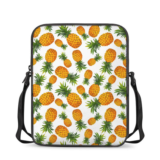 Summer Pineapple Pattern Print Rectangular Crossbody Bag