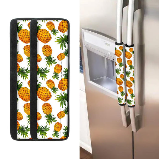 Summer Pineapple Pattern Print Refrigerator Handle Covers