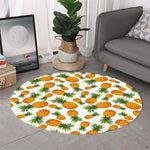 Summer Pineapple Pattern Print Round Rug