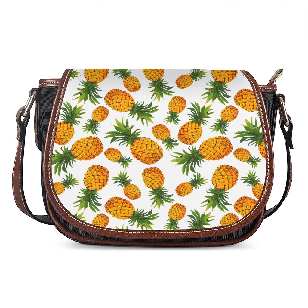 Summer Pineapple Pattern Print Saddle Bag