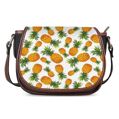 Summer Pineapple Pattern Print Saddle Bag