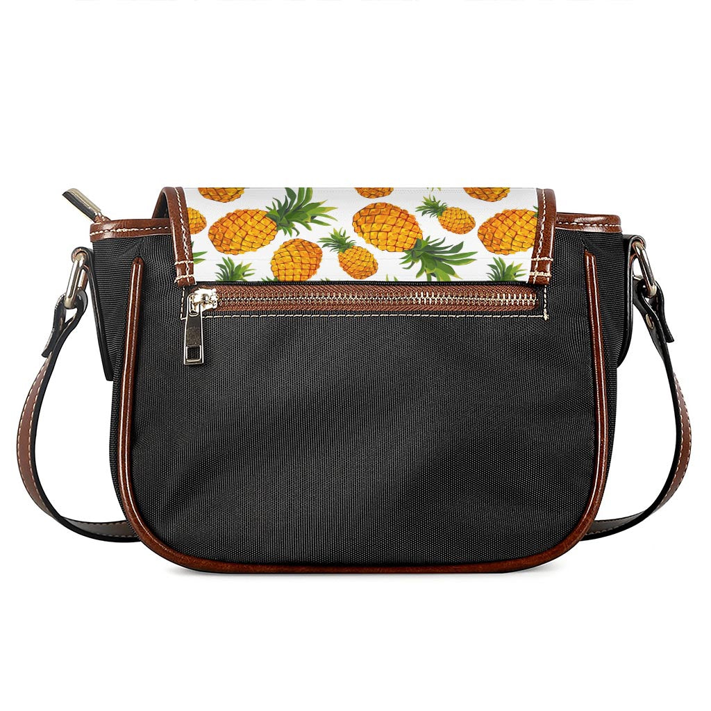 Summer Pineapple Pattern Print Saddle Bag