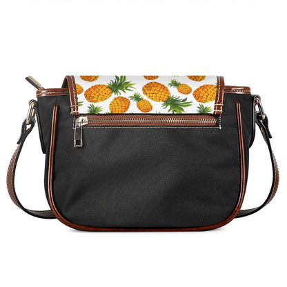 Summer Pineapple Pattern Print Saddle Bag