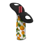Summer Pineapple Pattern Print Single Neoprene Wine Tote