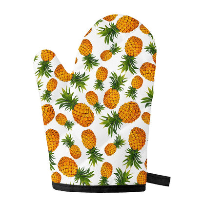 Summer Pineapple Pattern Print Single Oven Mitt