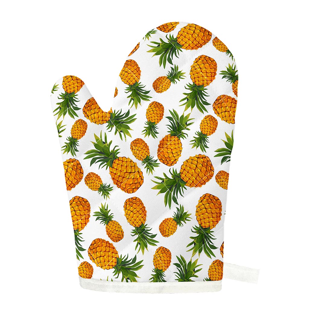 Summer Pineapple Pattern Print Single Oven Mitt