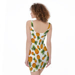 Summer Pineapple Pattern Print Sleeveless Bodycon Dress