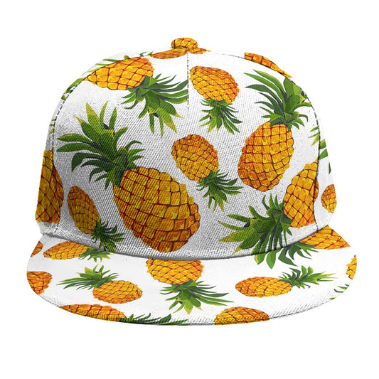 Summer Pineapple Pattern Print Snapback Cap
