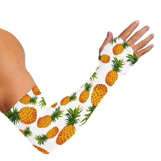 Summer Pineapple Pattern Print Sun Protection Arm Sleeves