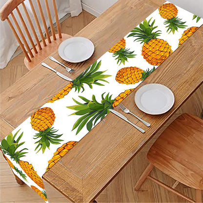 Summer Pineapple Pattern Print Table Runner