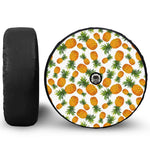 Summer Pineapple Pattern Print Tire Cover With Camera Hole