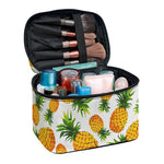 Summer Pineapple Pattern Print Travel Makeup Bag