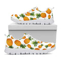 Summer Pineapple Pattern Print White Running Shoes