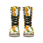 Summer Pineapple Pattern Print Winter Boots