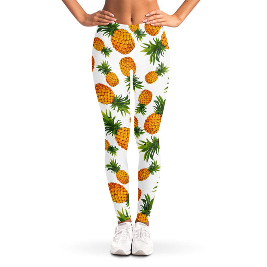 Summer Pineapple Pattern Print Women's Leggings