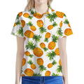Summer Pineapple Pattern Print Women's Polo Shirt
