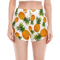 Summer Pineapple Pattern Print Women's Split Running Shorts