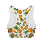 Summer Pineapple Pattern Print Women's Sports Bra