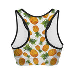 Summer Pineapple Pattern Print Women's Sports Bra