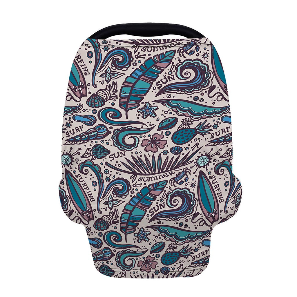 Summer Surfing Pattern Print Baby Seat Cover