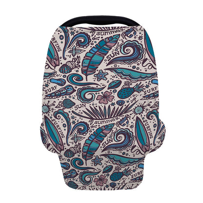 Summer Surfing Pattern Print Baby Seat Cover
