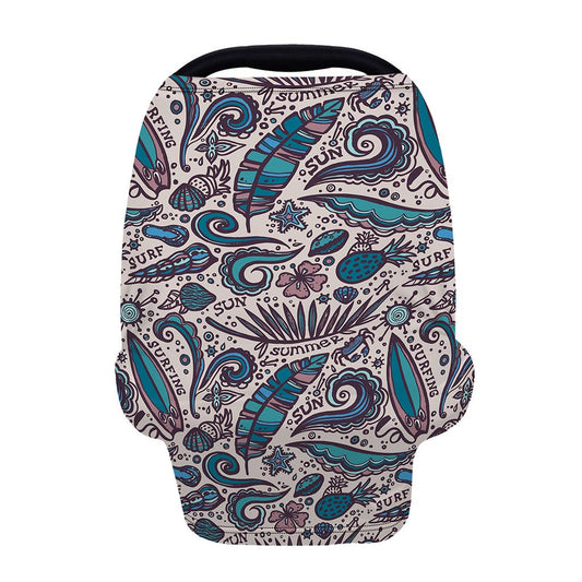 Summer Surfing Pattern Print Baby Seat Cover