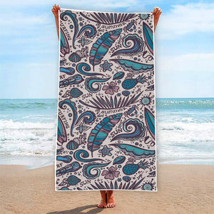 Summer Surfing Pattern Print Beach Towel