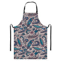 Summer Surfing Pattern Print Bib Apron With Pocket