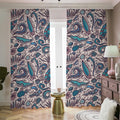 Summer Surfing Pattern Print Dimout Pencil Pleat Curtains
