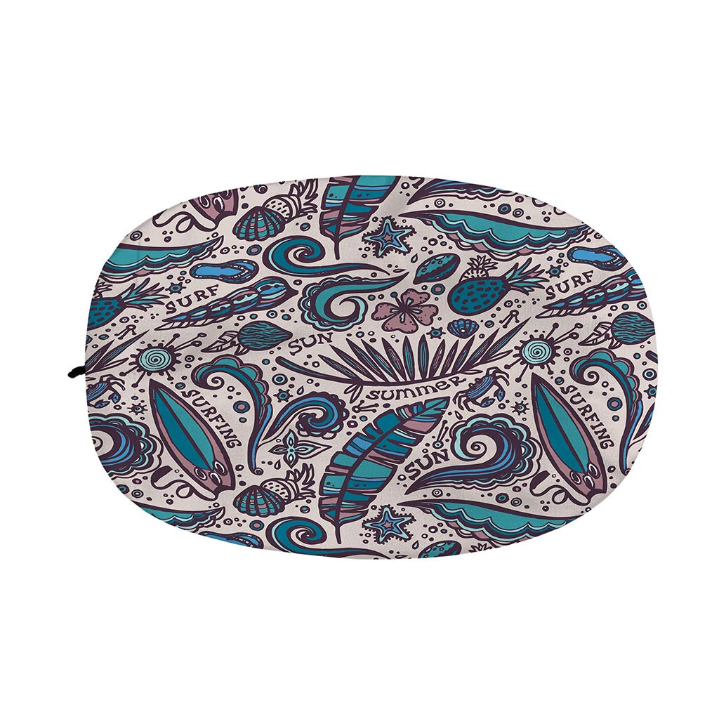 Summer Surfing Pattern Print Car Side Mirror Covers