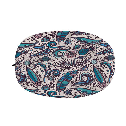 Summer Surfing Pattern Print Car Side Mirror Covers