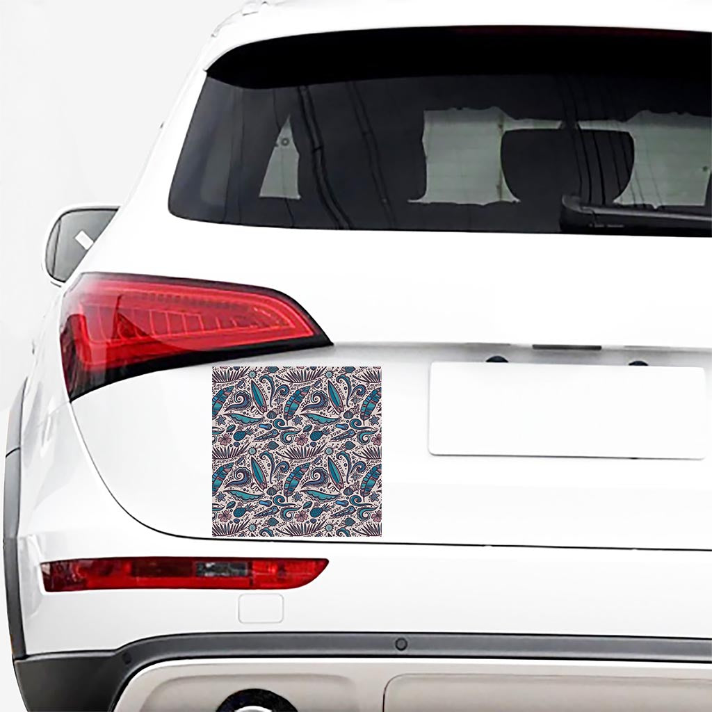 Summer Surfing Pattern Print Car Sticker