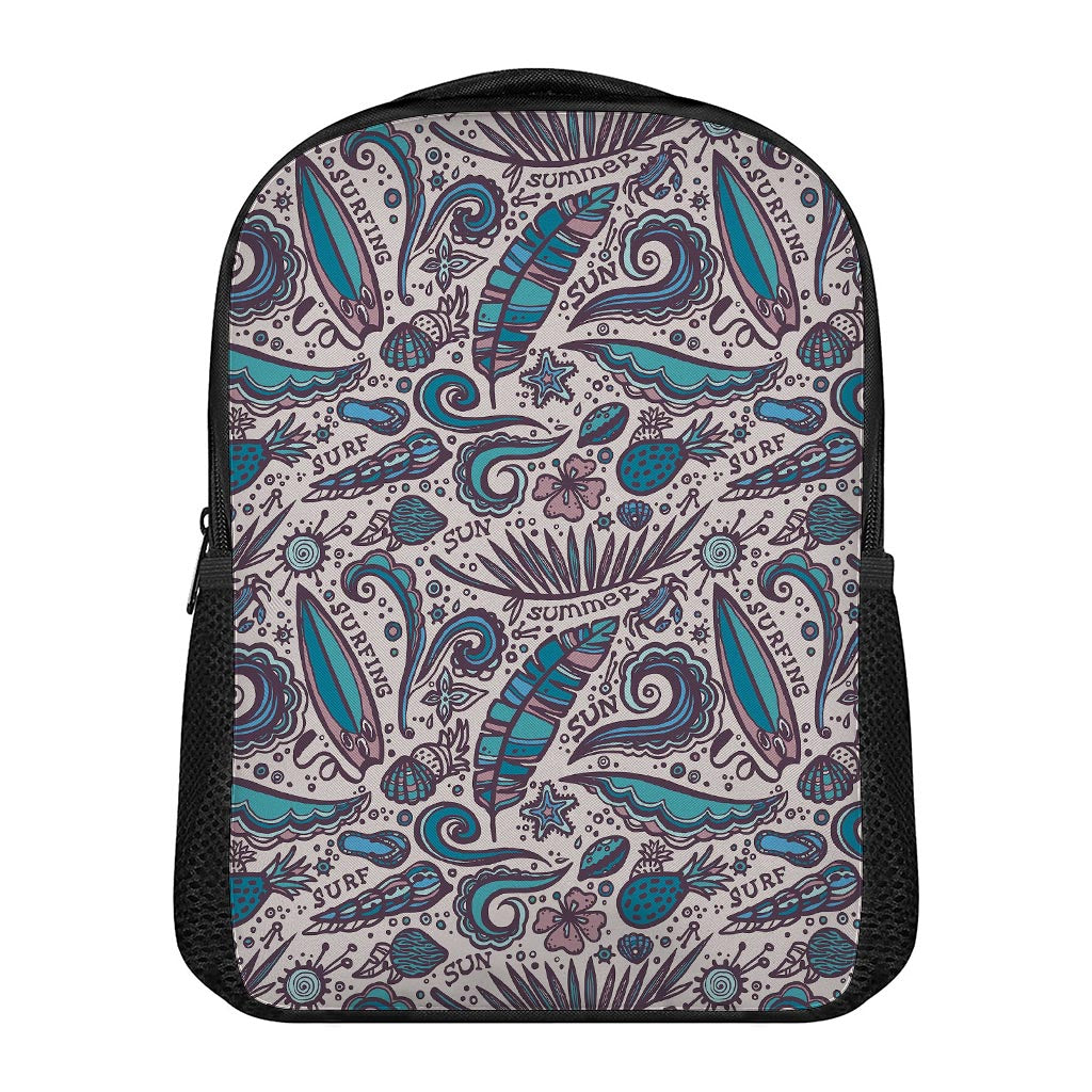 Summer Surfing Pattern Print Casual Backpack