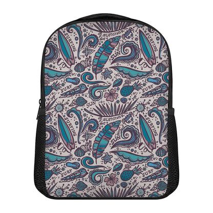 Summer Surfing Pattern Print Casual Backpack