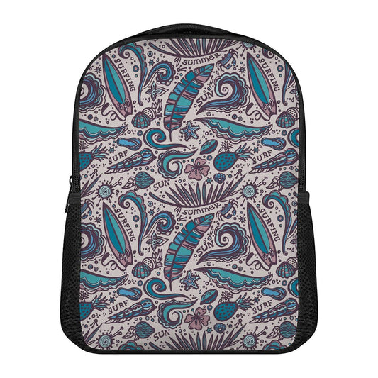 Summer Surfing Pattern Print Casual Backpack