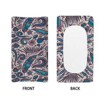 Summer Surfing Pattern Print Changing Pad Cover