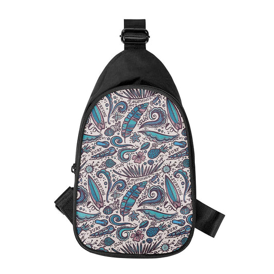 Summer Surfing Pattern Print Chest Bag