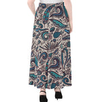 Summer Surfing Pattern Print Chiffon Maxi Skirt