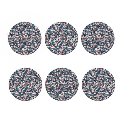 Summer Surfing Pattern Print Coaster Set