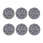 Summer Surfing Pattern Print Coaster Set