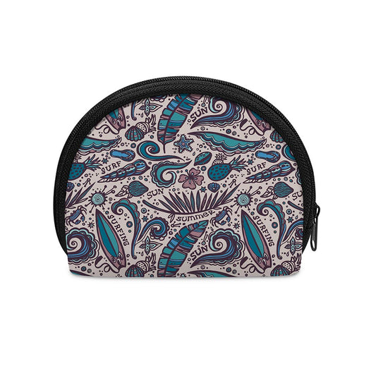 Summer Surfing Pattern Print Coin Purse