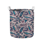 Summer Surfing Pattern Print Collapsible Laundry Basket