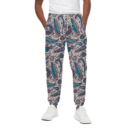 Summer Surfing Pattern Print Cotton Pants