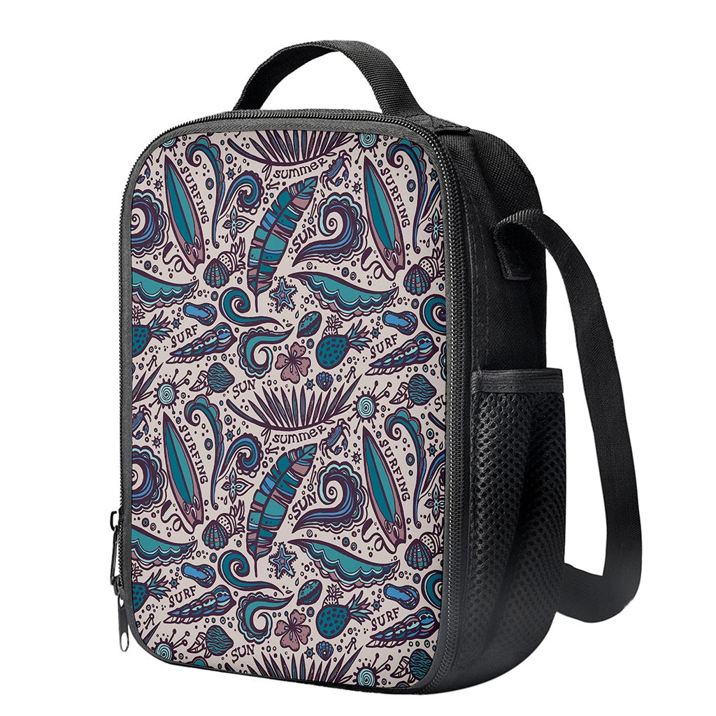 Summer Surfing Pattern Print Crossbody Lunch Bag