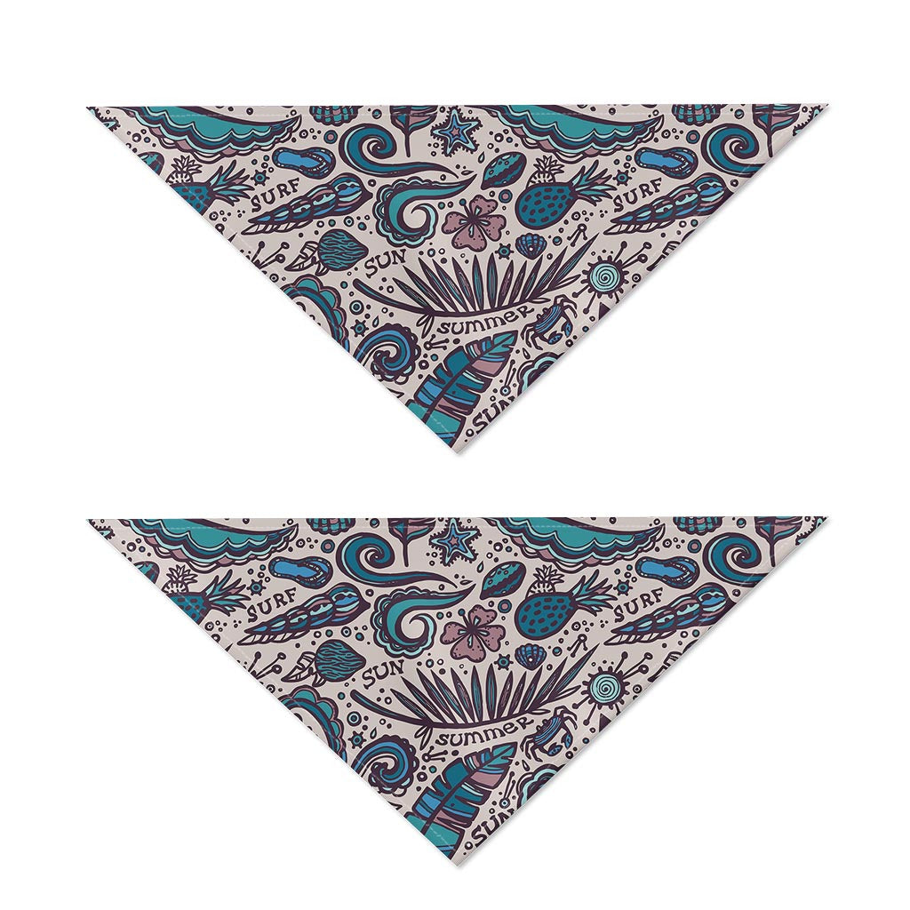 Summer Surfing Pattern Print Dog Bandana