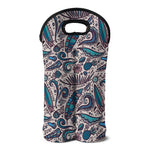Summer Surfing Pattern Print Double Neoprene Wine Tote