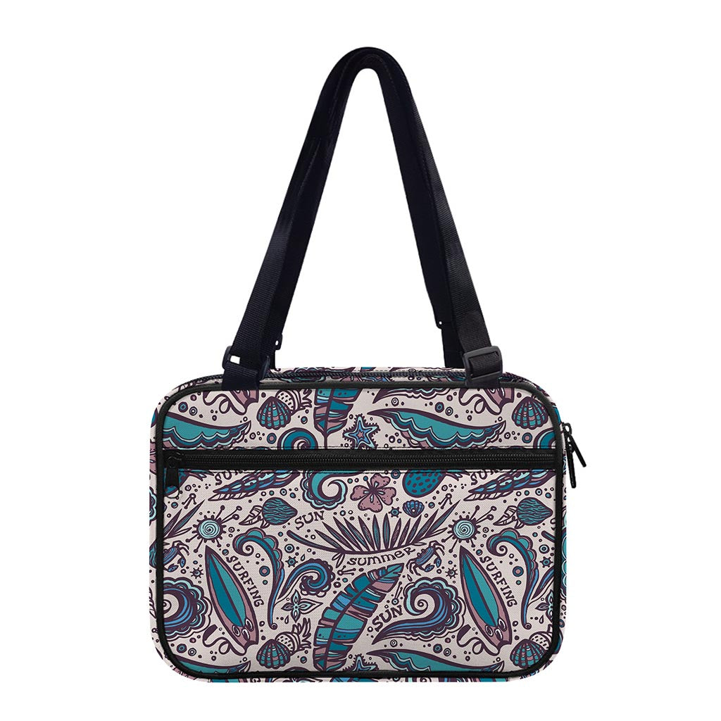 Summer Surfing Pattern Print Double Strap Bible Bag